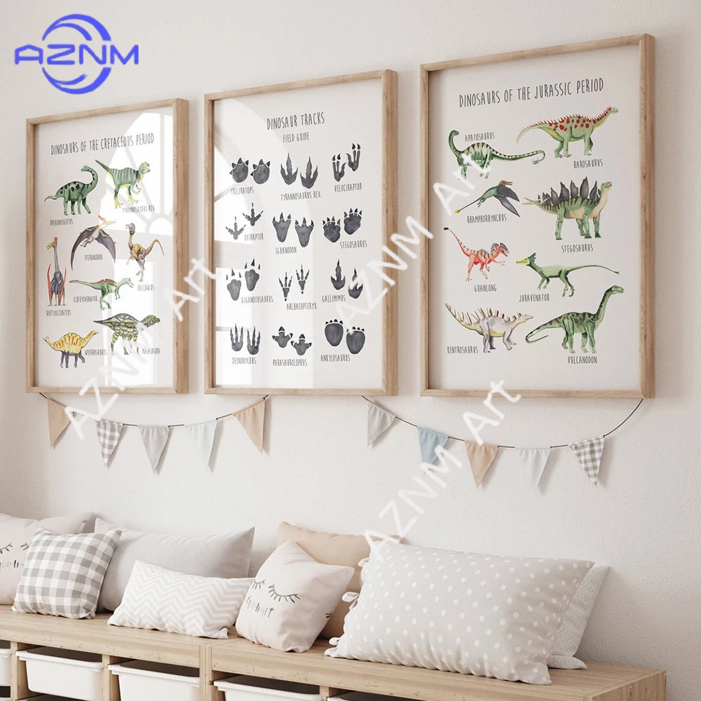 Kids Education Product - 1/3 adet, karikatür dinozor türleri İngilizce