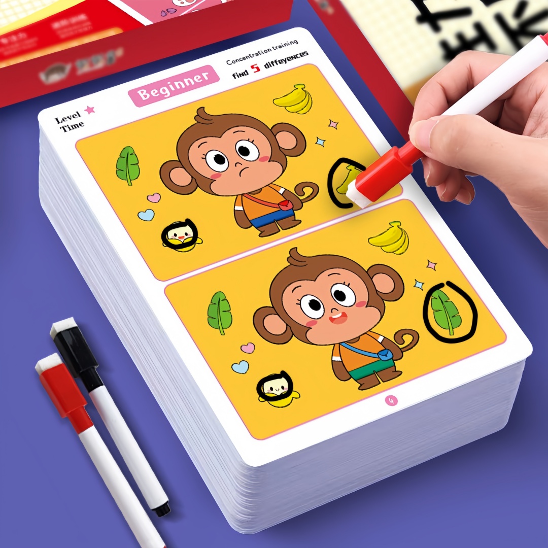 Kids Education Level - Farklılıkları Bul Kart Oyunu Yeniden Kullanılabilir