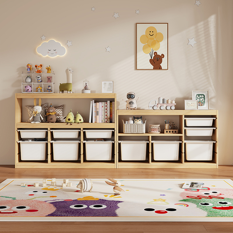 Montessori Shelf Toy - Montessori çocuk oyun odası büyük kapasiteli