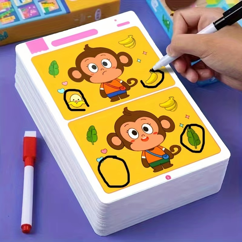 Kids Education Level - Farkları Bul Kart Oyunu Yeniden Kullanılabilir