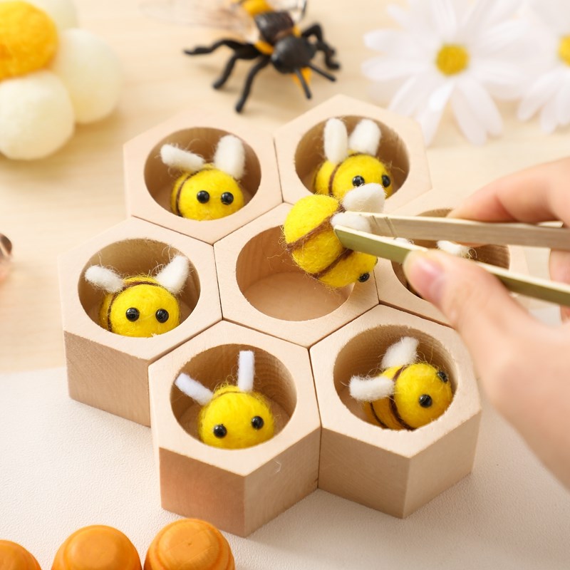 Montessori Shelf Toy - Duyusal Arı Oyuncakları Yenidoğan İnce Motor