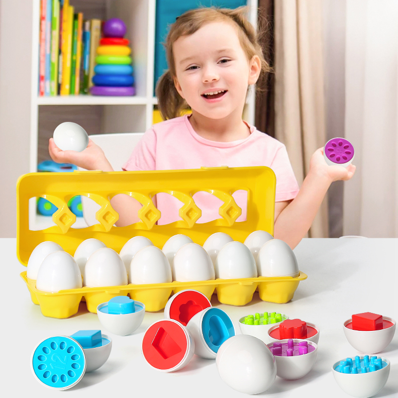 Montessori Shelf Toy - Yumurta Vidalar 3D Bulmaca Montessori Öğrenme