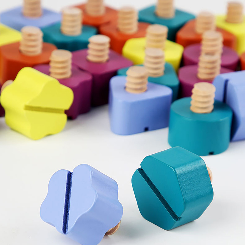 Çocuk ahşap vida somunu sökme  - Montessori Shelf Toy incelemesi ve fiyatı