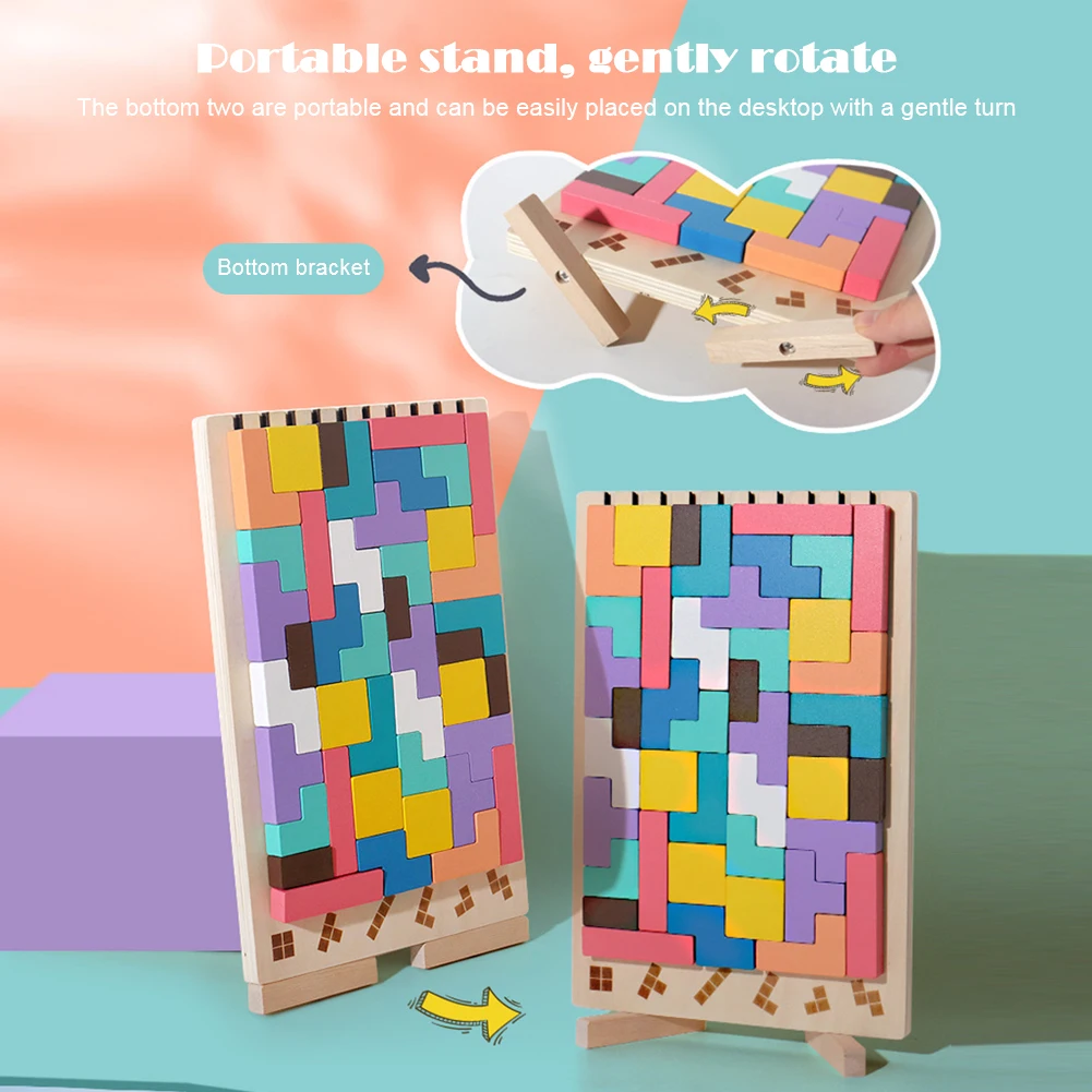 3D Ahşap Tetris Bulmacası - Ço - Kids Education Level incelemesi ve fiyatı