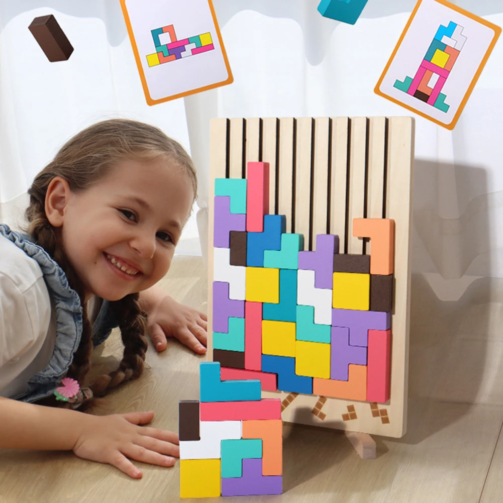 3D Ahşap Tetris Bulmacası - Ço - Kids Education Level incelemesi ve fiyatı