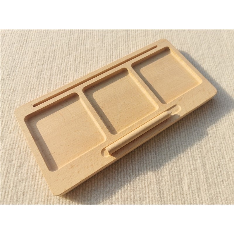Tebeşir bölünmüş tepsiler ile  - Montessori Shelf Toy incelemesi ve fiyatı