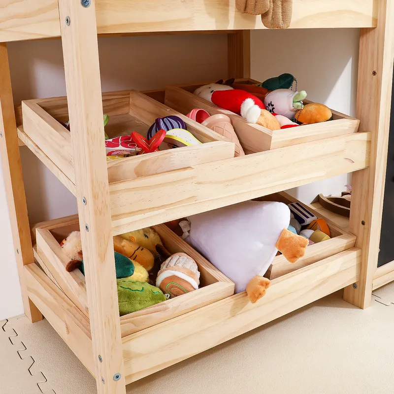 Masif Ahşap Çocuk Oyuncak Depo - Montessori Shelf Toy incelemesi ve fiyatı